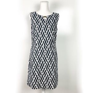 Tahari Black White Sheath Dress